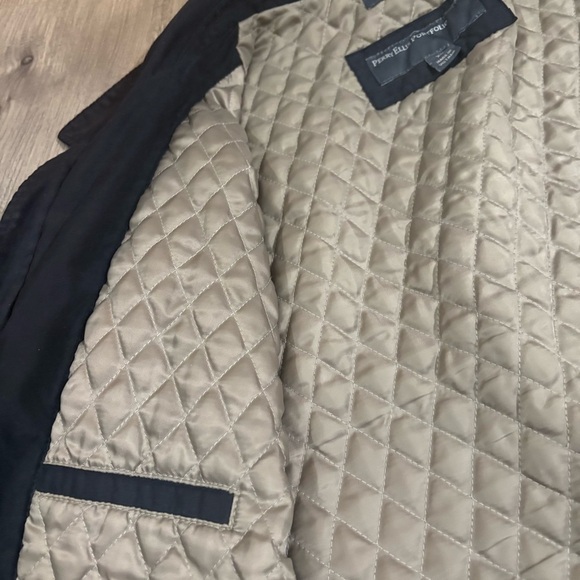 Perry Ellis Portfolio Insulated Windbreaker Jacket Mens XL Black Navy Full Zip - Picture 8 of 12